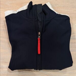 Prada Black Bomber Jacket with White and Red Details